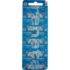 Pilas para reloj Renata® de óxido de plata y mercurio al 0 % – 1,55 V, de larga duración, de alto y bajo consumo (paquete de 10)