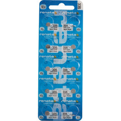 Pilas para reloj Renata® de óxido de plata y mercurio al 0 % – 1,55 V, de larga duración, de alto y bajo consumo (paquete de 10)