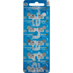 Pilas para reloj Renata® de óxido de plata y mercurio al 0 % – 1,55 V, de larga duración, de alto y bajo consumo (paquete de 10)