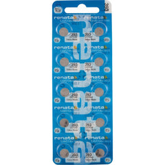 Pilas para reloj Renata® de óxido de plata y mercurio al 0 % – 1,55 V, de larga duración, de alto y bajo consumo (paquete de 10)