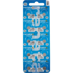 Pilas para reloj Renata® de óxido de plata y mercurio al 0 % – 1,55 V, de larga duración, de alto y bajo consumo (paquete de 10)