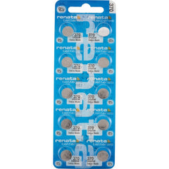 Pilas para reloj Renata® de óxido de plata y mercurio al 0 % – 1,55 V, de larga duración, de alto y bajo consumo (paquete de 10)