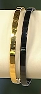 Stella Valle Goldtone & Black "His and Hers" Bracelet 2piece Set