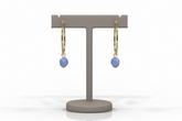 Connie Craig Carroll Jewelry Skylen Blue Opal Drop Hoop Earrings