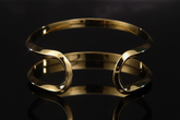 Bellezza Bronze High-Polished Negative Space Cuff Bracelet, 7"