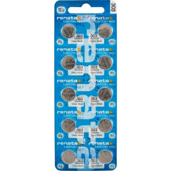 Pilas para reloj Renata® de óxido de plata y mercurio al 0 % – 1,55 V, de larga duración, de alto y bajo consumo (paquete de 10)