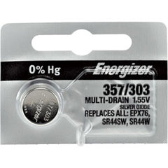 Energizer® 0% Mercury Silver Oxide Watch Battery – Long-Lasting, Low Self-Discharge, Up to 10 Years, Multiple Models Available