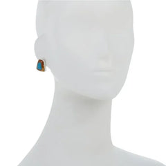 Jay King Sterling Silver Framed Turquoise Earrings