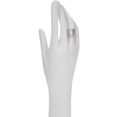 Bianca Milano Sterling Silver Basketweave Band Ring. Size 8