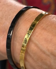 Stella Valle Goldtone & Black "His and Hers" Bracelet 2piece Set