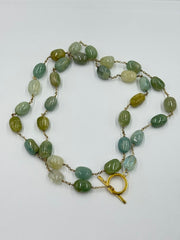 Rarities Sterling Silver Goldclad Beryl Beaded Necklace, 40"