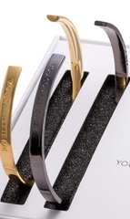 Stella Valle Goldtone & Black "His and Hers" Bracelet 2piece Set