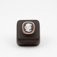 Cameo Italiano Classica Collection Hand-Carved Cameo Ring, Size 8