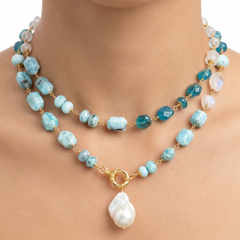 Rarities GoldPlated Gemstone Convertible Necklace/Bracelet