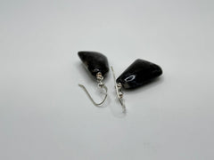 Jay King Sterling Silver Black/White Agate Drop Earrings, 1-1/2"