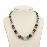 Jay King Sterling Silver MultiColor MultiGemstone Bead Necklace