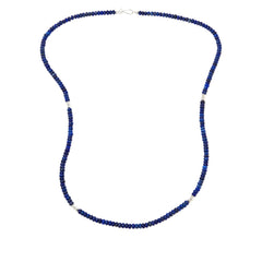 Jay King Sterling Silver Lapis Rondelle Beaded Necklace, 36"