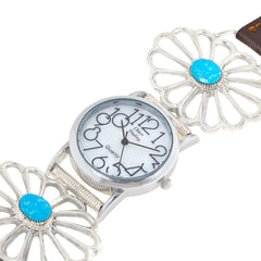 Reloj Chaco Canyon con correa de piel turquesa, de 18 a 21 cm