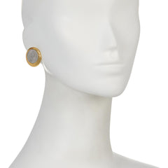 Bellezza Bronze 2 Lire Lamb Coin Earrings, 1"