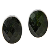 Jay King Sterling Silver Faceted Chrome Diopside Stud Earrings,