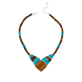 Jay King Sterling Silver Tiger's Eye & Andean Turquoise Reversible Necklace, 18"