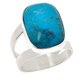 Jay King Maidenhair Turquoise Sterling Silver Cocktail Ring Size 8