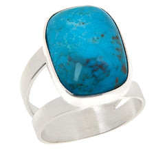 Jay King Maidenhair Turquoise Sterling Silver Cocktail Ring Size 8