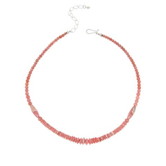 Jay King Sterling Silver Rhodochrosite Bead Necklace, 18"