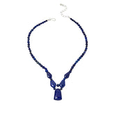 Jay King Sterling Silver Blue Lapis Beaded Bib Necklace 18" HSN $200