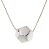MarlaWynne Silvertone Octagon Ball Drop Necklace, 36"