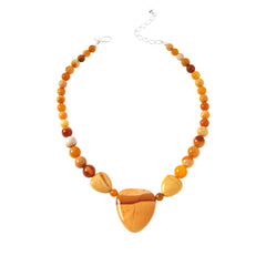 Jay King Sterling Silver Orange Jasper Statement Necklace. 18"