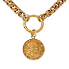 Bellezza Bronze Bold Chain Lira Necklace, 18"