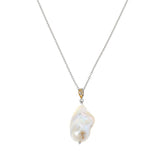 Gems By Michael Sterling Silver Baroque Pearl Pendant Necklace, 18"
