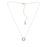 Herkimer Mines 10mm Sterling Silver Round Pendant Necklace, 16" +3"