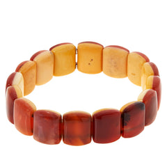 Pulsera elástica reversible de calcedonia bicolor de plata esterlina de Jay King, 16,7 cm