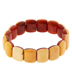 Pulsera elástica reversible de calcedonia bicolor de plata esterlina de Jay King, 16,7 cm