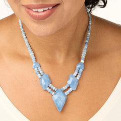 Jay King Sterling Silver Blue Opal Necklace, 18"