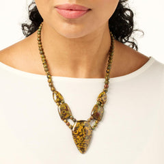Jay King Sterling Silver Congolese Calcite Beaded Bib Necklace, 18"