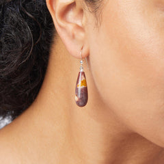 Jay King Sterling Silver Leopard Quartzite Drop Earrings.