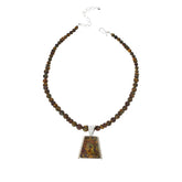 Jay King Sterling Silver Congolese Flower Pendant W/ Beaded Necklace, 18"