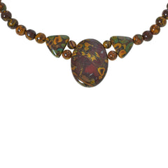 Collar Jay King de plata esterlina con flor amarilla multicolor y piedra ovalada, 45,7 cm