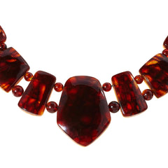 Jay king Sterling Silver Amber & Orange Spiny Reversible Necklace, 18"