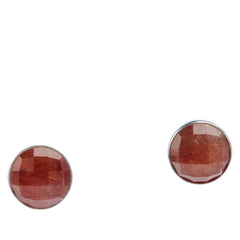Jay King Sterling Silver Strawberry Quartz Stud Earrings, 1/2"