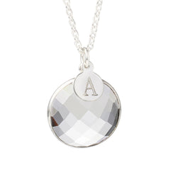 Herkimer Mines "Diamond" Quartz Initial "A" Drop Necklace, 18"