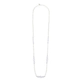 Herkimer Mines Sterling Silver "Diamond" Quartz Spiral Station Necklace, 30"