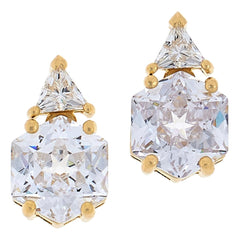 Absolute Sterling Silver Goldclad Heirloom Collection Stud Earrings.
