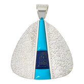 Jay King Sterling Silver Turquoise Campitos & Lapis Pendant.