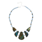 Jay King Sterling Silver Labradorite & Blue Anhydrite Reversible Necklace, 18"