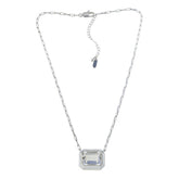 Herkimer Mines "Diamond" Quartz Silvertone Solitaire Drop Necklace, 16"