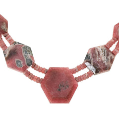 Jay King Sterling Silver Rhodochrosite Beaded Station Necklace, 18"